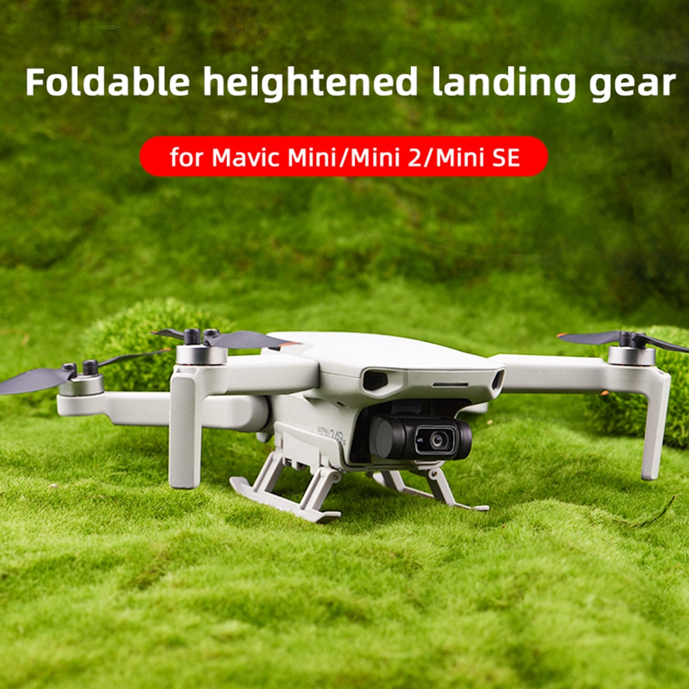 Drone Foldable Landing Gear Extended Height Leg Support Protector Tripod Stand Skid For D-JI Mini SE/Mini 2/Mavic Accessories