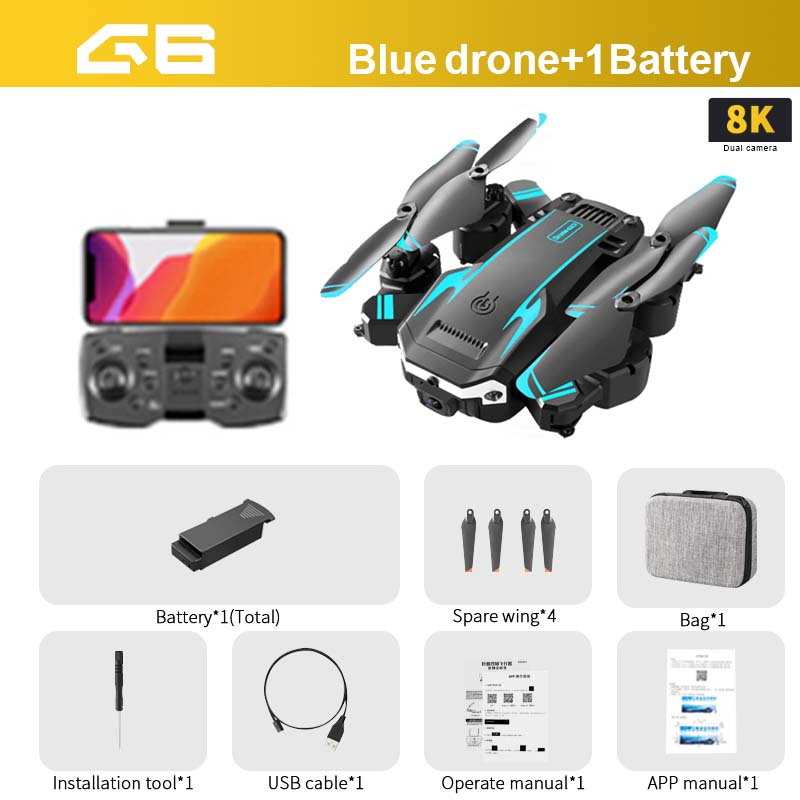 KOHR G6 Drone 8K 5G GPS Q6 Dron Professional HD Aerial Photography Camera Obstacle Avoidance Helicopter RC Quadcopter Toy Gift