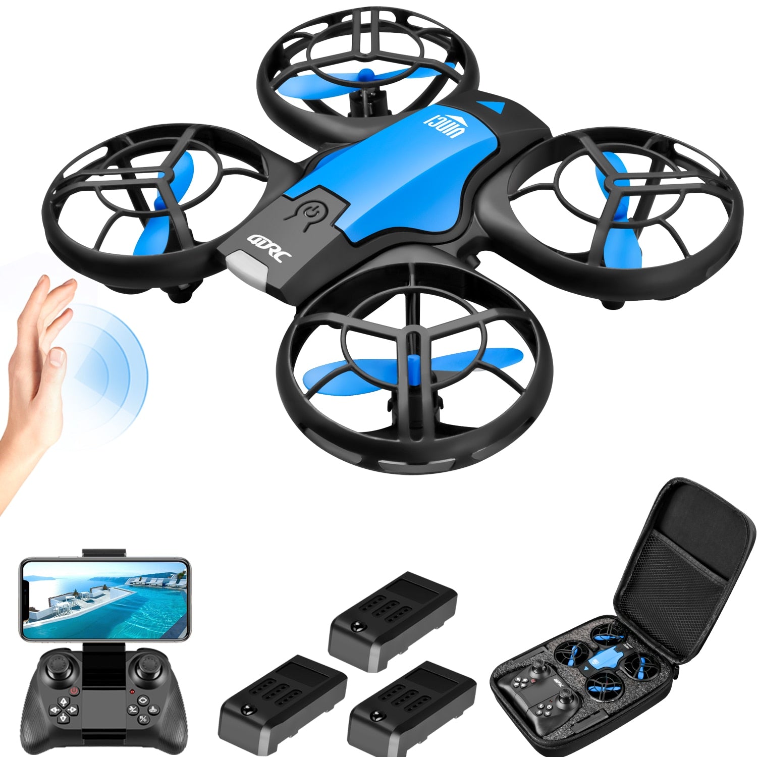 V-8 New Mini Drone 4K 1080P HD Camera Drones WiFi Fpv Air Pressure Height Maintain  Foldable Quadcopter RC Dron Toy Gift